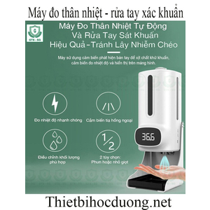 Máy đo thân nhiệt và rửa tay xác khuẩn cho trường học