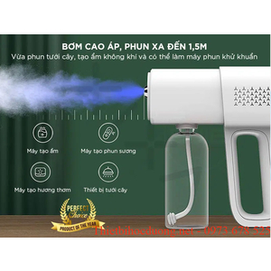 Máy phun, xịt khử khuẩn 99.8% tích hợp tia UV K5, cầm tay tích hợp pin sạc