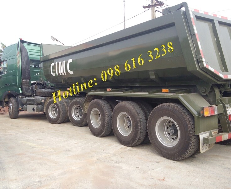 Bán mooc ben CIMC YUNLI Đầu kéo Mooc ben Trung Quốc tải trọng 34 tấn giá bán tốt nhất Hà Nội