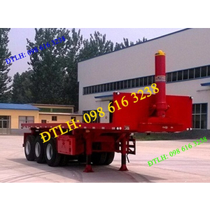 Bán mooc ben chở congteno, mooc sàn gắn tháp ben nâng hạ, 2 trục 3 trục giá tốt nhất