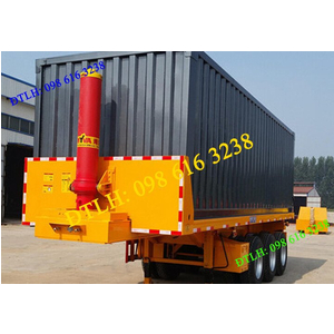 Bán mooc ben chở congteno, mooc sàn gắn tháp ben nâng hạ, 2 trục 3 trục giá tốt nhất