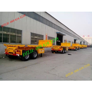 Bán mooc ben chở congteno, mooc sàn gắn tháp ben nâng hạ, 2 trục 3 trục giá tốt nhất