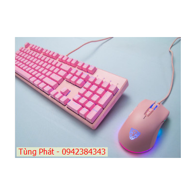 Bàn phím + chuột Motospeed CK700 Zeus Optical Switch (Hồng)