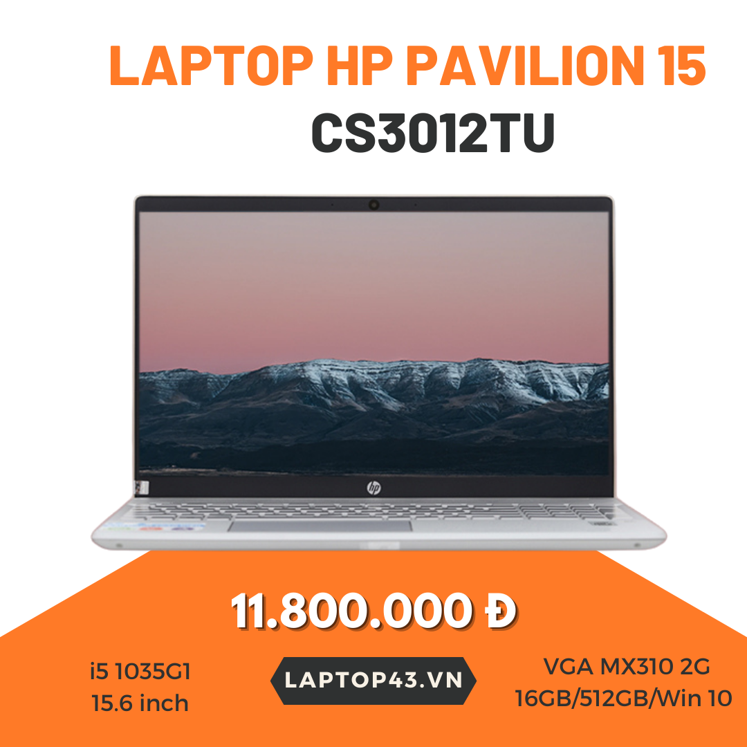 Laptop HP Pavilion 15 cs3012TU i5 1035G1/8GB/512GB/Win10 /VGA MX310 2G /15.6FHD
