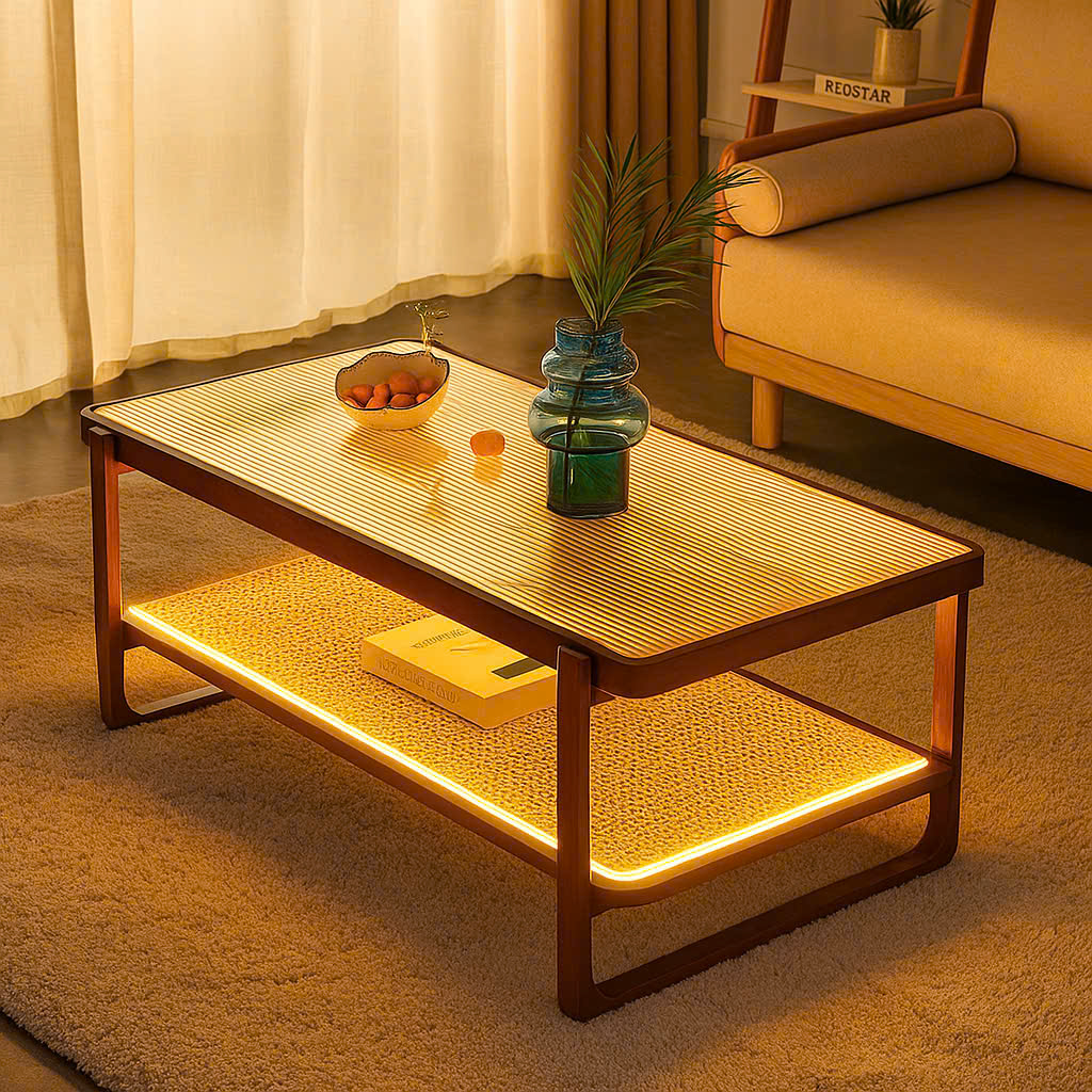 🔖 BÀN TRÀ SOFA CAO CẤP CITYBUILDING – THIẾT KẾ GỖ LED HIỆN ĐẠI – SANG TRỌNG, BỀN BỈ, CHUẨN GU NỘI THẤT