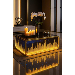 💎 BÀN TRÀ SOFA LED SKYLINE CITYBUILDING – THIẾT KẾ ÁNH SÁNG SANG TRỌNG