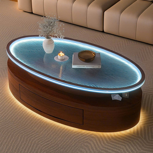 📌 BÀN TRÀ SOFA LED HÌNH ELIP CAO CẤP CITYBUILDING