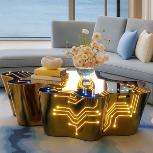 🔖 BÀN TRÀ SOFA MẶT GƯƠNG LED NGHỆ THUẬT CITYBUILDING – THIẾT KẾ CÔNG NGHỆ TƯƠNG LAI