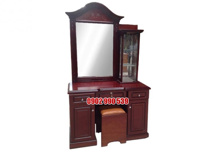 BÀN TRANG ĐIỂM MDF NÂU CÁNH GIÁN 1 MÉT