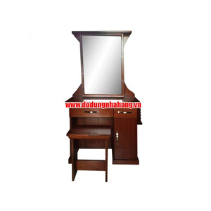 BÀN TRANG ĐIỂM VUÔNG CỬA LÙA GỖ XOAN ĐÀO 80 CM