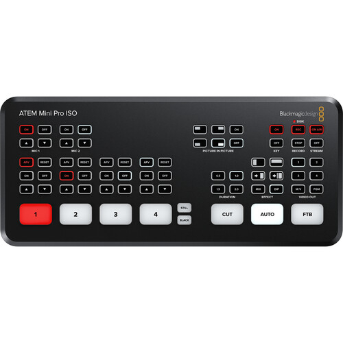 Bàn trộn hình ảnh và âm thanh Blackmagic Design ATEM Mini Pro ISO HDMI Live Stream Switcher