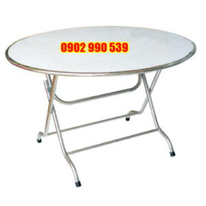 Bàn tròn inox 1m