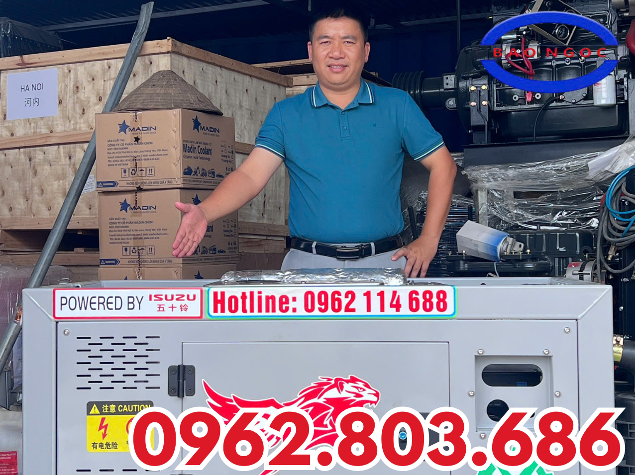 BÁN VÀ LẮP ĐẶT MÁY PHÁT ĐIỆN ISUZU 33KVA CHUYÊN BIỆT GÁC CONTAINER LẠNH