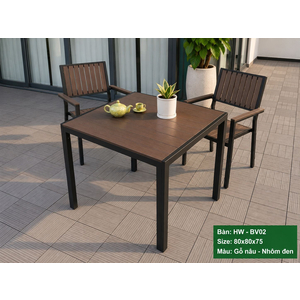 BÀN VUÔNG CÀ PHÊ SÂN VƯỜN HW-BV02N