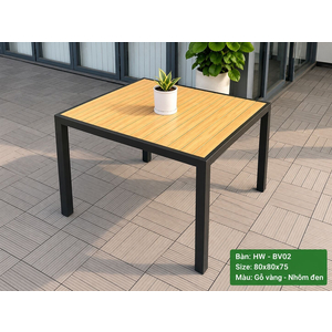 BÀN VUÔNG CÀ PHÊ SÂN VƯỜN HW-BV02VĐ