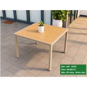 BÀN VUÔNG CÀ PHÊ SÂN VƯỜN HW-BV02VX