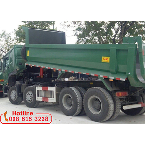 Bán xe ben 4 chân HOWO thùng đúc chữ U, ít nhíp, đít vuông, nhập khẩu đời 2016- Mẫu thùng 01