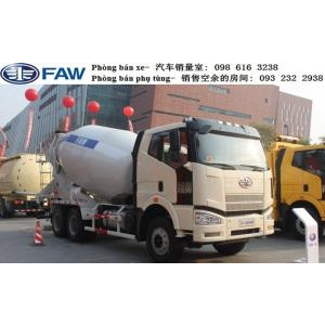 Bán xe trộn bê tông FAW J6 9 10 m3 khối cabin đời mới tồn kho 350 Ps giá rẻ