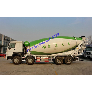 Bán xe trộn bê tông 4 chân HOWO 12 14 16 18 khối, động cơ 380 Ps giá tốt nhất tại Hà Nội