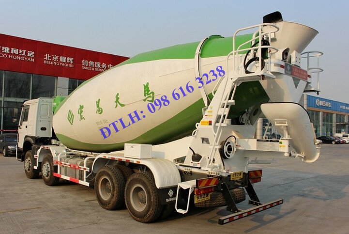 Bán xe trộn bê tông 4 chân HOWO 12 14 16 18 khối, động cơ 380 Ps giá tốt nhất tại Hà Nội