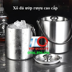 Bán xô inox cao cấp 2 lớp ướp rượu ngoại-đựng đá viên