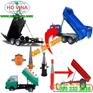 Bán xy lanh thủy lực, tháp ben, chế lắp trên xe tải nhỏ các loại