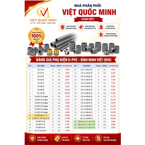 Phụ Tùng PVC-U Bình Minh Việt BVG cam kết giá tốt nhất