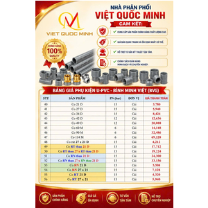 Phụ Tùng PVC-U Bình Minh Việt BVG cam kết giá tốt nhất
