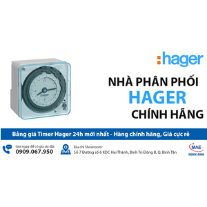 Bảng giá thiết bị điện Hager | Giá Timer Hager 24h tại Tp.HCM