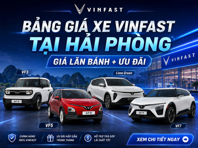 Bảng Giá Xe VinFast Hải Phòng 09/2026 - Giá Lăn Bánh + Ưu Đãi