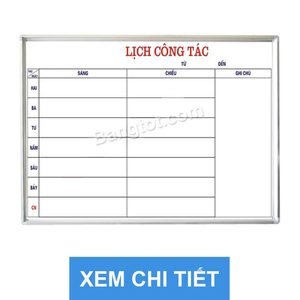 Bảng Lịch Công Tác (chất liệu bảng fooc)