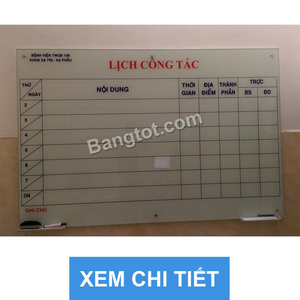 Bảng Lịch Công Tác (chất liệu kính)