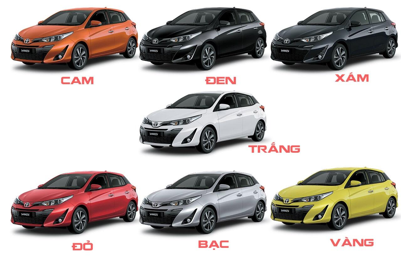 Bảng màu xe Toyota Yaris 1.5 G
