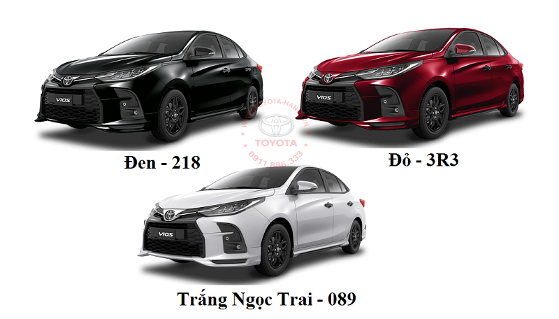 Bảng màu xe Toyota Vios GRS 2026, 2026