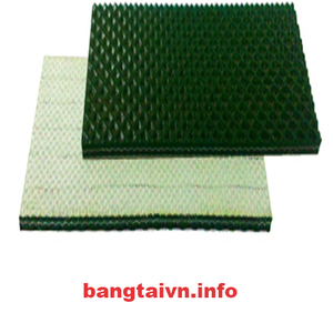 Băng tải carô xanh dày 3mm - 2 lớp bố