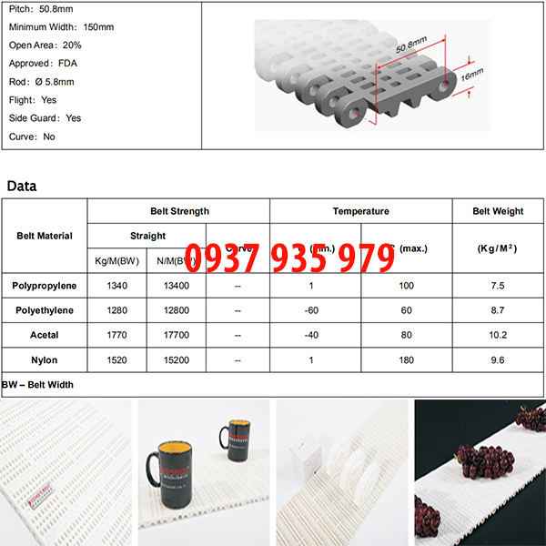 Băng tải lưới nhựa HS-100B