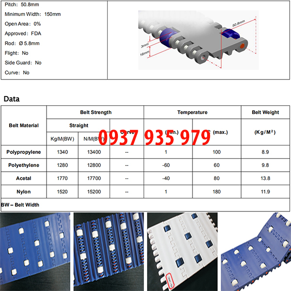 Băng tải lưới nhựa HS-100C