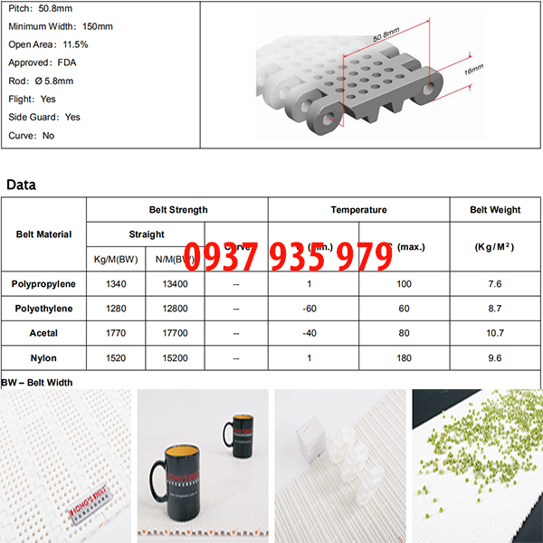 Băng tải lưới nhựa HS-101B