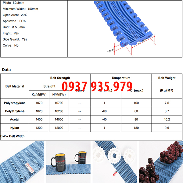 Băng tải lưới nhựa HS-102B