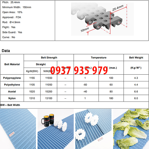 Băng tải lưới nhựa HS-200B
