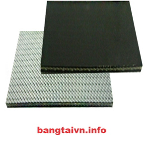 Băng tải PVC đen trơn mờ dày 3mm-2 lớp bố
