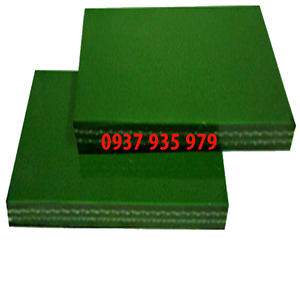 Băng tải PVC xanh 2 mặt trơn dày 5mm-2 lớp bố
