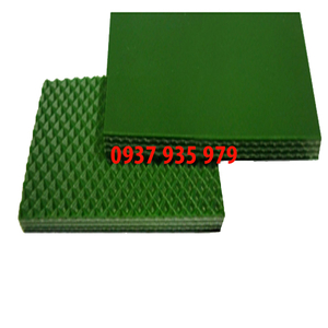Băng tải PVC xanh carô (5mm - 3 bố)