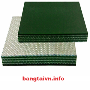 Băng tải PVC xanh trơn dày 5.2mm - 4 lớp bố