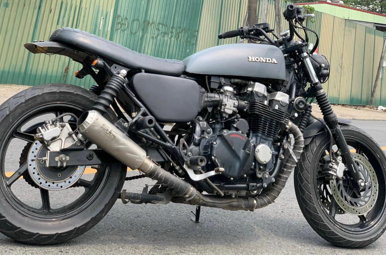 hình ảnh pô xe pkl được quấn bởi  vải thủy tinh màu titan