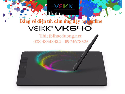 Bảng vẽ dạy học online VEIKK VK640, thiết kế đồ họa, làm việc trực tuyến, bút vẽ chuyên dụng