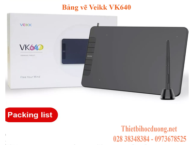 Bảng vẽ dạy học online VEIKK VK640, thiết kế đồ họa, làm việc trực tuyến, bút vẽ chuyên dụng