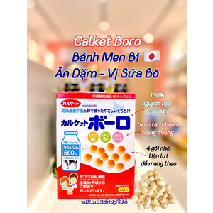 Bánh bi men sữa Calket Boro 4 gói 🇯🇵 dành cho bé từ 7 tháng trở lên