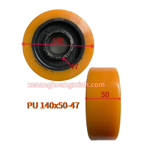 bánh cân bằng xe nâng điện Linde L10L12L14L16 bánh xe PU 140x50