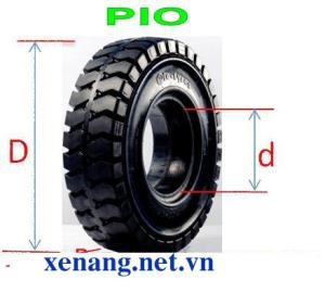 Bánh đặc xe nâng 750-16 Pio